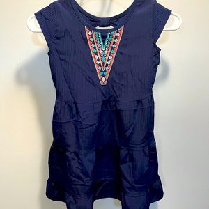 Blue girls summer dress, Size 6/6x